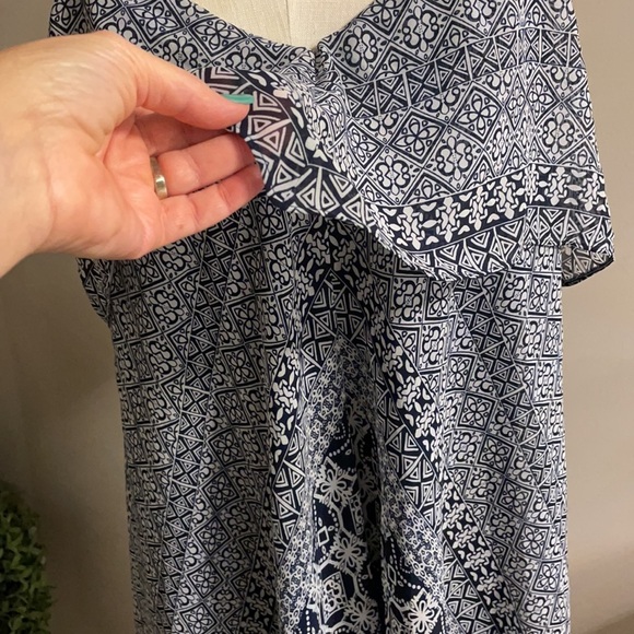 JESSICA SIMPSON MATERNITY sundress bodice ruffle Handkerchief hem Size large - Picture 3 of 11